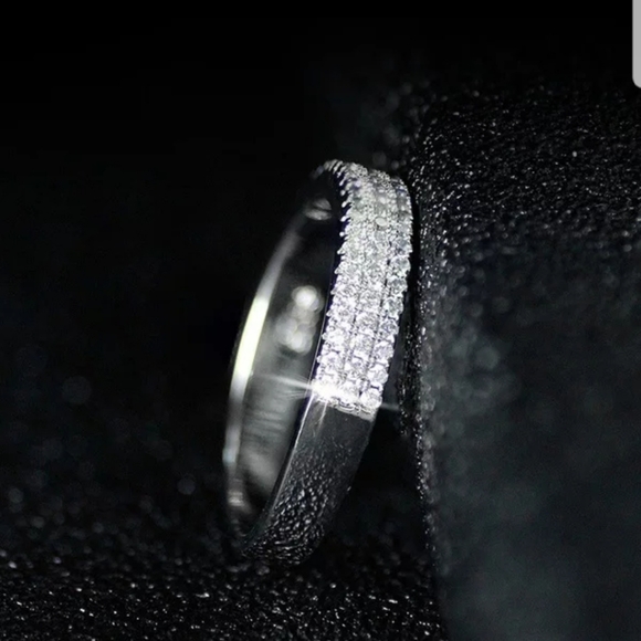 Classic 3 rows rings 925 sterling silver - Picture 3 of 3